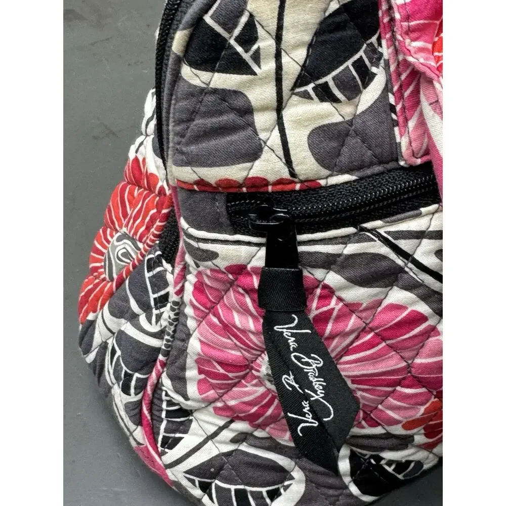 Vera Bradley Cherry Blossoms Red Pink Gray Floral Turn Lock Wristlet & Tote - Picture 10 of 14